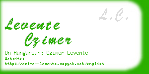 levente czimer business card